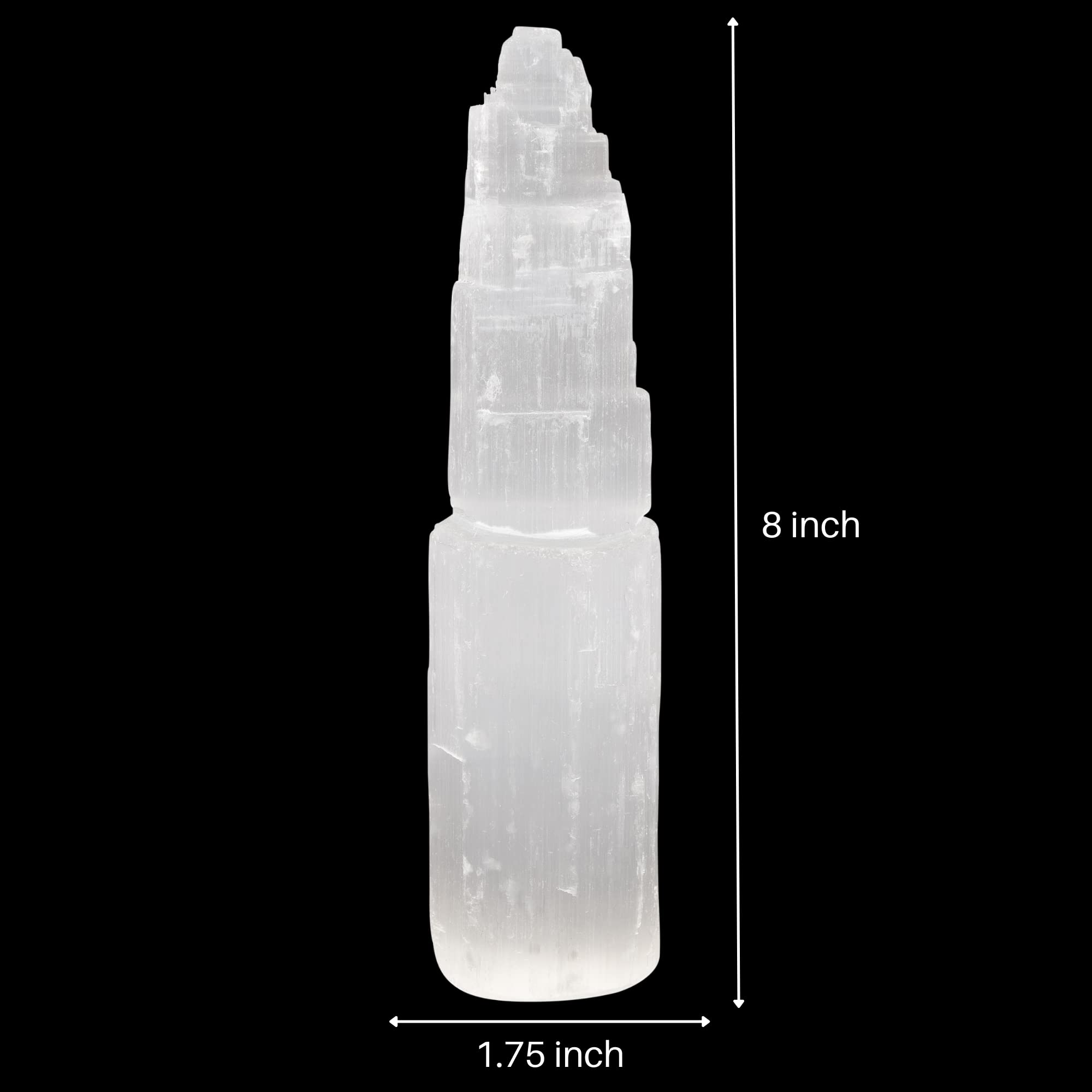 定価約¥20,000 クリスタルシェルタワー Selenite Crystal Skyscraper Tower | The Helping Moon